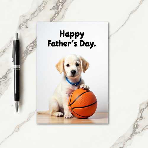 Orange Ball Fathers Day Card