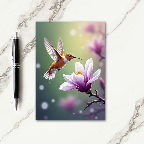 Orange Bird Floral Mothers Day Card