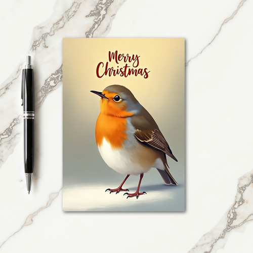 Orange Bird Holiday Card