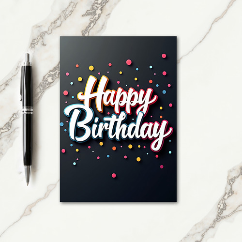 Orange Birthday Glow Card