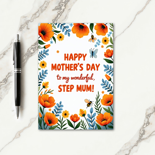 Orange Blossom Mother Card