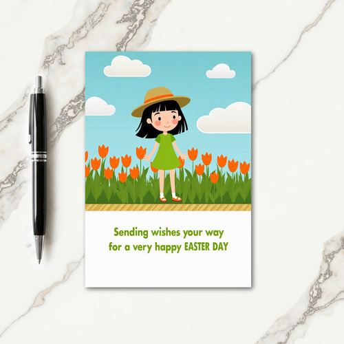 Orange Blossoms Easter Day Card