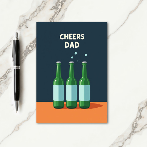 Orange Bottles Fathers Day Card