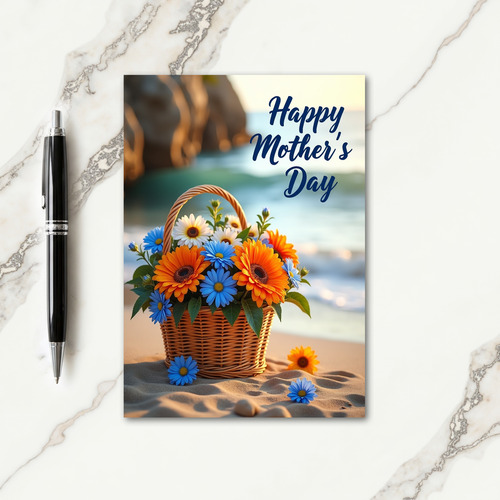 Orange Bouquet Mothers Day Card