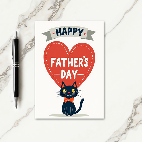 Orange Bow Fathers Day Card