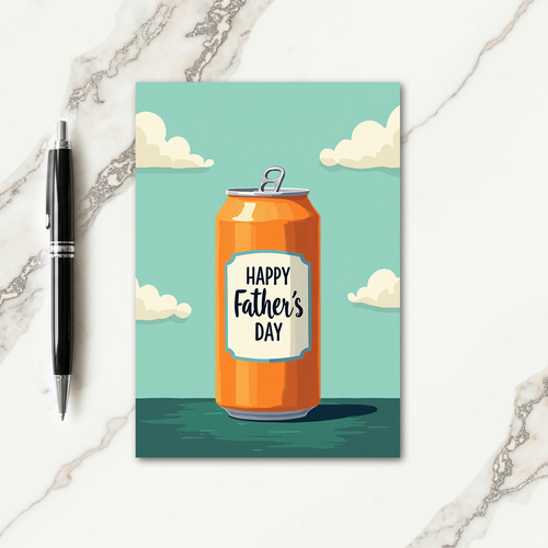 Orange Can Fathers Day Card