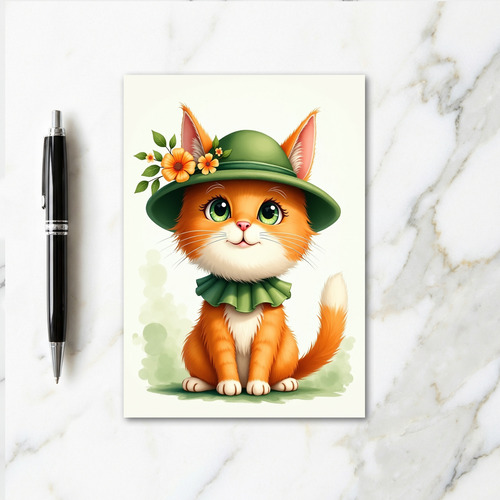 Orange Cat Friend Card