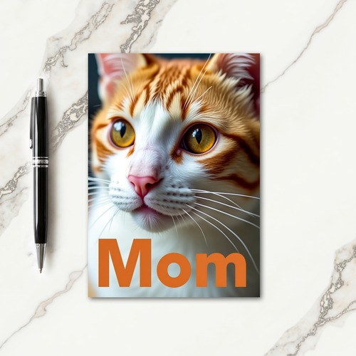 Orange Cat Mom Love Card