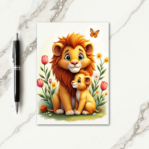 Orange Cat Mothers Day Love Card