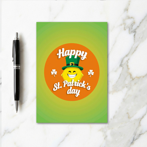 Orange Circle Smile Card