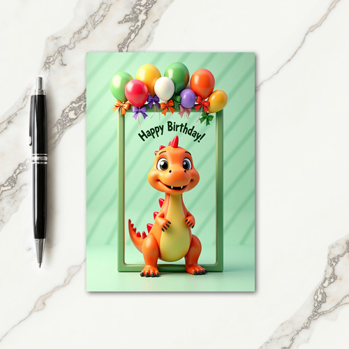 Orange Creature Party Card