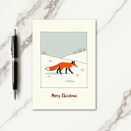 Orange Creature Snow Card