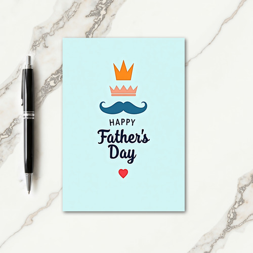 Orange Crown Fathers Day Card