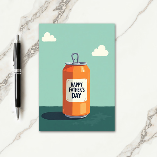 Orange Drink Fathers Day Card
