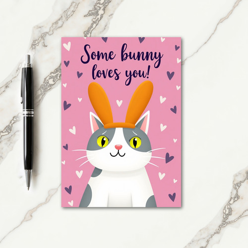 Orange Ears Love You Card