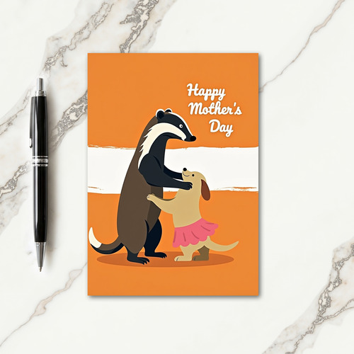 Orange Embrace Mothers Day Card