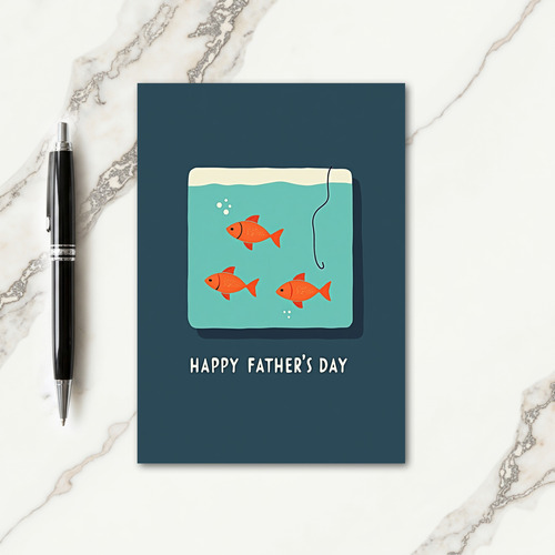 Orange Fish Fathers Day Card