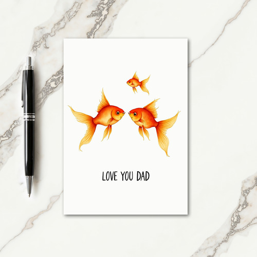 Orange Fish Fathers Day Love Card
