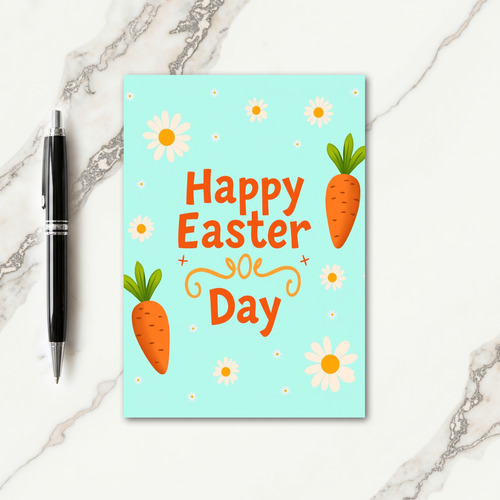 Orange Floral Springtime Card