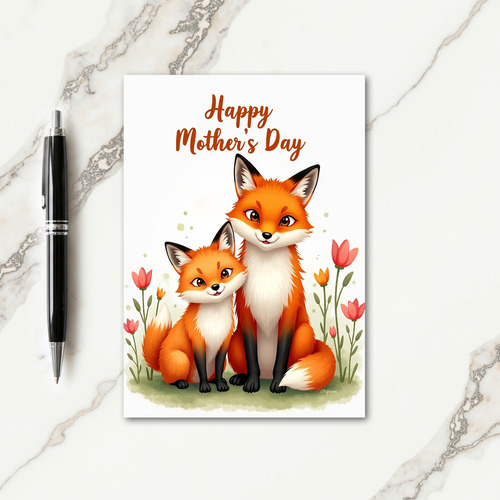 Orange Furry Family Card
