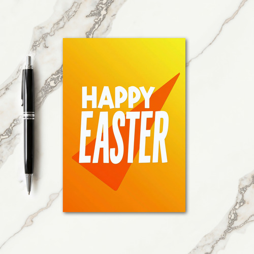 Orange Geometric Easter Card