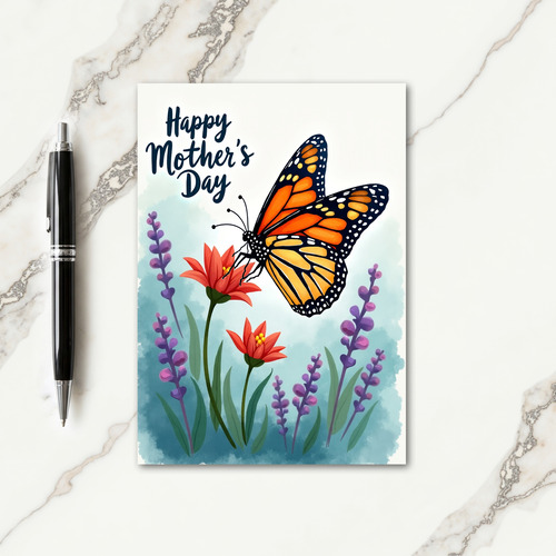 Orange Insect Mothers Day Card