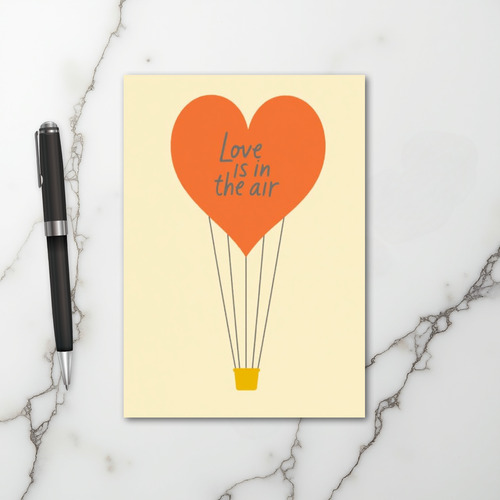 Orange Love Is In The Air Card