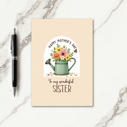 Orange Rose Mothers Day Card