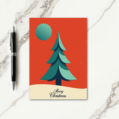 Orange Sky Christmas Card