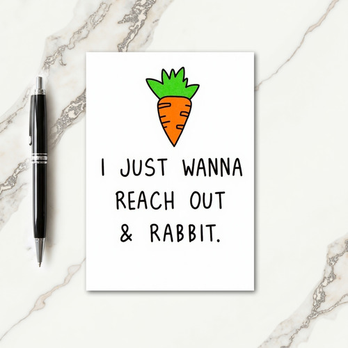 Orange Vegetable Funny Card