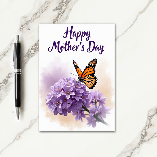Orange Wing Mothers Day Card