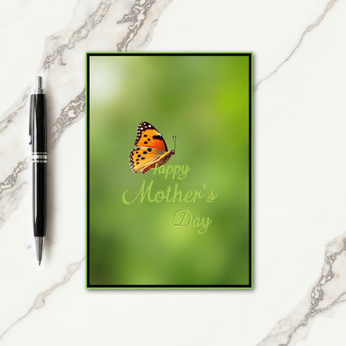 Orange Wings Mothers Day Card