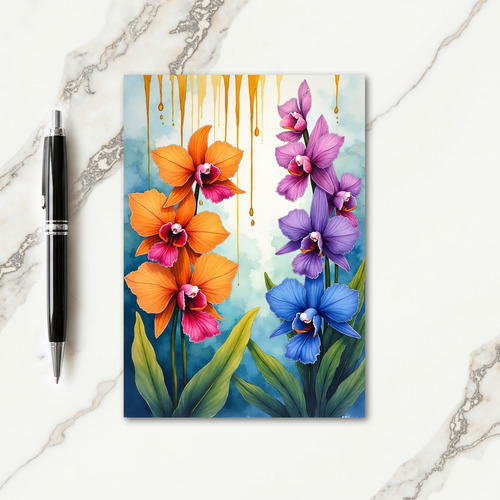 Orchid Bloom Birthday Card