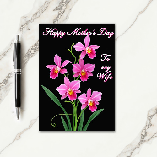 Orchid Bloom Mothers Day Card