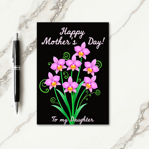 Orchid Blooms Mothers Day Card