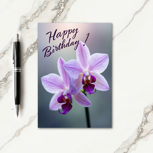 Orchid Blossom Sweet Birthday Card