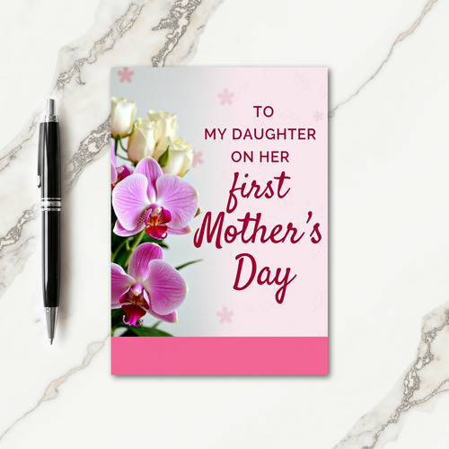 Orchid First Mothers Day Message Card