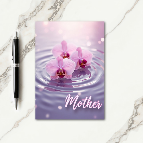 Orchid Floral Mothers Day Card