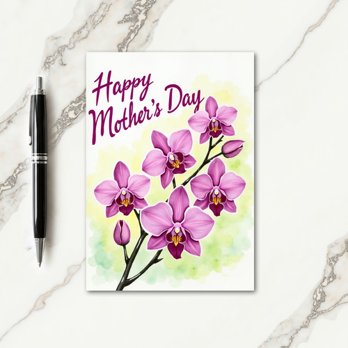Orchid Mothers Day Art Card