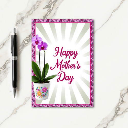 Orchid Mothers Day Card