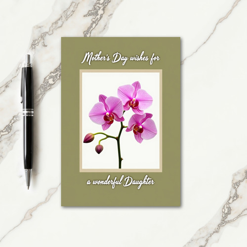 Orchid Mothers Day Card Wishes