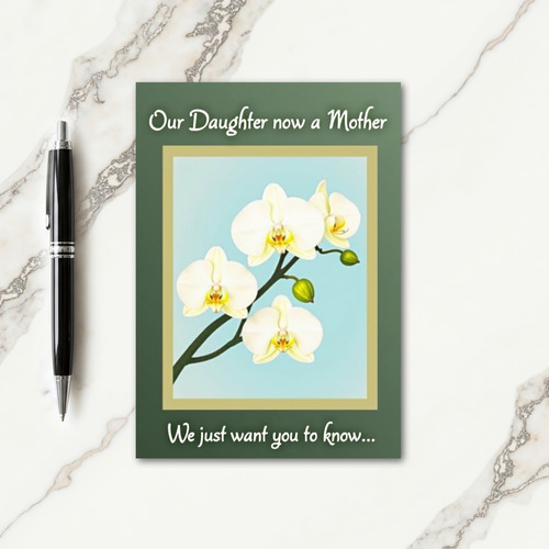 Orchid Mothers Day Celebration Card