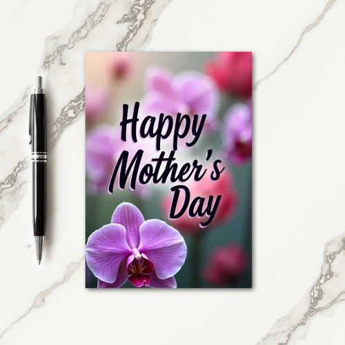Orchid Mothers Day Greeting Card