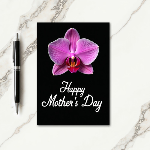 Orchid Mothers Day Illustration Card