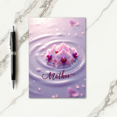 Orchid Mothers Day Reflection Card