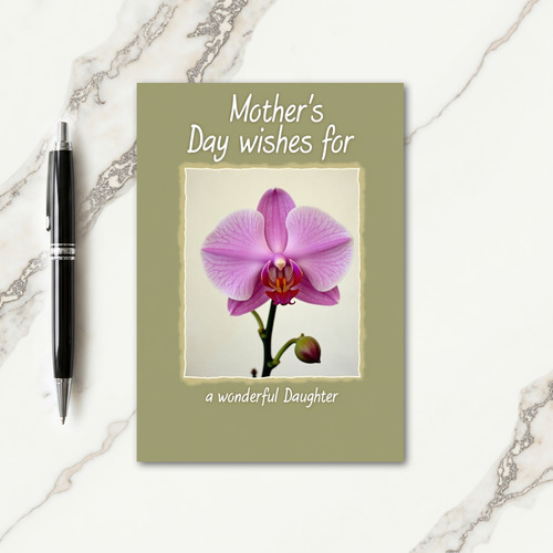 Orchid Mothers Day Wishes Card