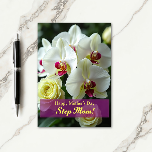 Orchid Portrait Message Card