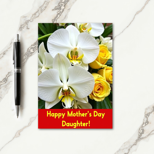 Orchid Rose Sweet Mothers Day Card