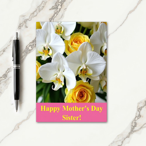 Orchid Sisters Day Wish Card