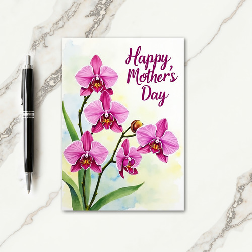 Orchid Sweet Mothers Day Card